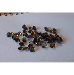 スモーキークォーツ コイン ファセットカット