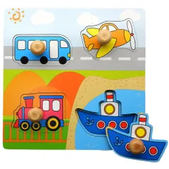 3 歳幼児早期開発 2 形合わせ 形認識 1 色認知 知育玩具 色彩感覚 脳トレ モンテッソーリ おもちゃ 赤ちゃん 海洋生物/ウサギ/交通/プレゼントのパズル 男の子 型はめパズル 女の子おもちゃ 木製パズル 誕生日プレゼント（交通）