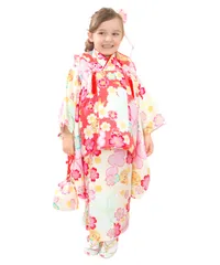 被布 セット 小物 着物 女の子 フルセット 3歳 753 七五三 華やか [キョウエツ] C [KYOETSU]