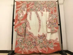 平和屋着物●名門　藤娘きぬたや・総絞り　振袖　辻が花　花蝶文　暈し染め　正絹　逸品　AABD8833ph