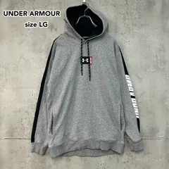 Under Armour アンダーアーマー パーカー フーディ LG ルーズフィット ColdGear コールドギア 1368972 グレー ブラック ロゴテープ アームプリント ビッグロゴ FW 2021 カジュアル ストリート ★ ◇■