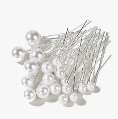YFFSFDC Ｕピン ヘアピン パール 36個セット 結婚式 卒業式 入学式 髪飾り ヘッドドレス 和装 アレンジ 和装 撮影