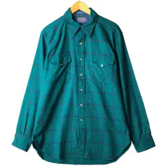 古着 70年代 ペンドルトン PENDLETON HIGH GRADE WESTERN WEAR ガンクラブチェック ウールウエスタンシャツ USA製 メンズL相当/eaa603724