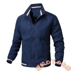 Men's Golf Jacket, Water-Repellent, Outerwear, Blouson, Windbreaker, Stand Neck, Zip-Up, Sportswear, Lightweight Hoodie (051525)