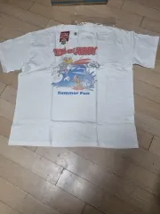 トムとジェリー 白 半袖 Tシャツ Summer Fun (ズートピア特別景品)