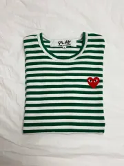 COMME des GARCONS PLAY ストライプ 長袖 Tシャツ