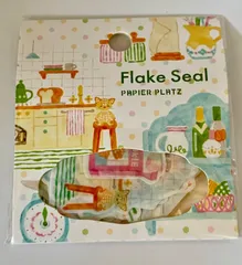 猫とキッチン　フレークシール　♡･･*なかうちわか