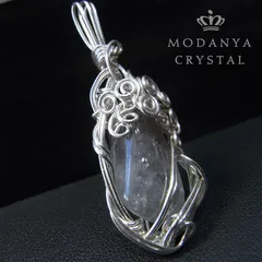 ザンビア産ナチュラルグリーンアメジストのワイヤーペンダントトップ1468（天然石/原石/鉱物）