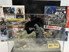 現状品 ディアゴスティーニ　『ゴジラvsメカゴジラ』より　ゴジラvsラドン　アドノア島　ジオラマセット&専用ディスプレイケース