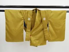 男の子 着物と裃 からし色 used 七五三 祝い事 コスプレ 演劇用 b9472