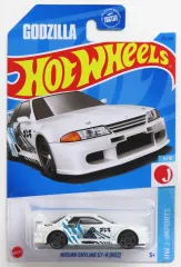 【中古】ミニカー 1/64 NISSAN SKYLINE GT-R R32 ゴジラ(ホワイト×ライトブルー) 「Hot Wheels HW J-IMPORTS」 [HKJ13]