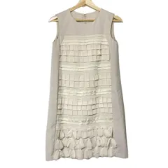 ANAYI(アナイ) ワンピース サイズ36 S レディース美品  - ベージュ ノースリーブ/ひざ丈