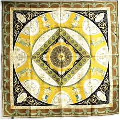 エトロ シルク スカーフ ブラウン マルチカラー 中古 Aランク ETRO