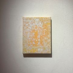 紙に油彩 沢登みよじ 無数刧(むすうごう) 1977年制作 第1回個展出品作