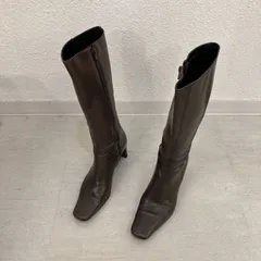 ★日本製★本革使用★ レザーロングブーツ 【23.0cm】