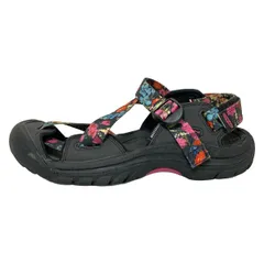 KEEN(キーン) サンダル 23 レディース - 黒×レッド×マルチ 花柄