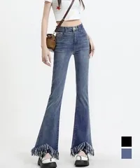 フレアパンツ デニムパンツレディース美脚