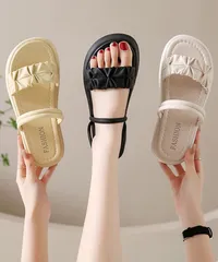 ストラップサンダル 厚底 ミュール