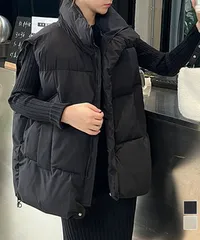 エコダウンベストレディース暖か中綿ベスト