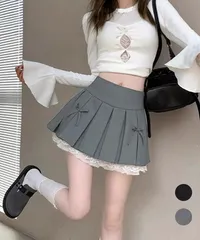 ボックスプリーツスカート ミニスカート夏