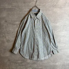 BEAMS HEART 長袖シャツ BDシャツ 花柄 小花 お洒落 ブルー S