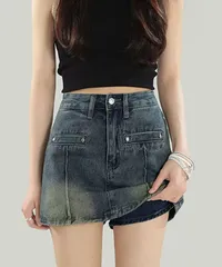 デニムスカパン キュロットスカート