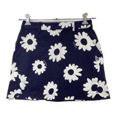 中古 レディース パーリーゲイツ PEARLY GATES スカート 0(S) ネイビー デイジー総柄 スリット