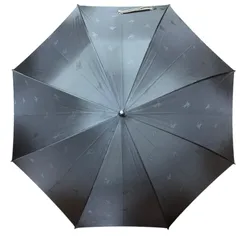 【未使用級】BURBERRY バーバリー 雨傘 ブラック 騎士総柄 ノバチェック縁 親骨長約60cm 親骨8本 オーロラ株式会社製 メンズ レディース 高級傘 美品 保管キズあり