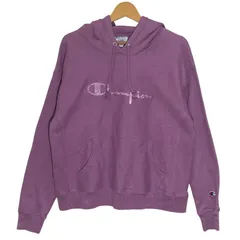 Champion REVERSE WEAVE/チャンピオンリバースウィーブ パーカー フーディー プルオーバー フロント刺繍 ワンポイント刺繡 HONDURAS製 メンズ L パープルピンク