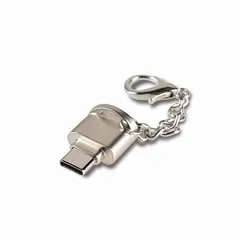 ミニTFカード(microーsd)リーダー Type-C OTG対応 シルバー 128GBまで対応