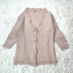 美品 miu miu ミュウミュウ カーディガン ボレロ 7分袖 PRADA プラダ ITALY イタリア モヘア mohair くすみ ピンク 38