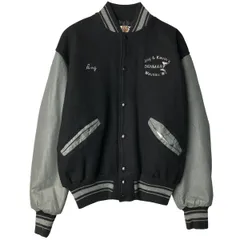 古着 90年代 デロング DeLong 中綿入り 袖革ウールボタンスタジャン バーシティジャケット USA製 メンズL相当 ヴィンテージ/eaa603616