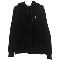 ヴィンテージ Champion REVRSE WEAVE/チャンピオンリバースウィーブ パーカー フーディー プルオーバー 長袖 袖刺繍 ワンポイント刺繡 オーバーサイズ ビッグシルエット HONDURAS製 メンズ 2XL ブラック