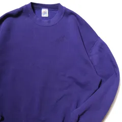 90's USA製 ラッセル ジャージーズ クルーネック スウェットシャツ (XL) 青紫系 無地 スエット 90年代 アメリカ製 旧タグ オールド   アメリカ古着 USED  ビンテージ ヴィンテージ