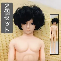 2個セット アクションフィギュア 1/6スケール 白人 色白 黒髪 もじゃもじゃ 日本人 男性 30cm ヘッド ボディ PVC 汎用 素体 おもちゃ 交換 可動式 デッサンドール ナローショルダー バービー人形 t9487