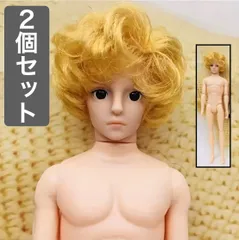 2個セット アクションフィギュア 1/6スケール 白人 色白 金髪 もじゃもじゃ 日本人 男性 30cm ヘッド ボディ PVC 汎用 素体 おもちゃ 交換 可動式 デッサンドール ナローショルダー バービー人形 t9488