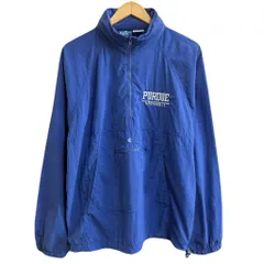 Champion チャンピオン ナイロンアノラック フード付き ナイロンアノラックパーカー プルオーバー ロゴ刺繍 青 ブルー Lサイズ No.L458