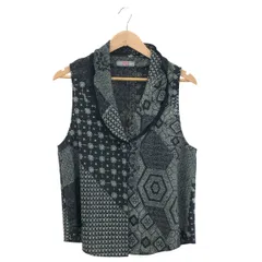 詩仙堂 シセンドウ ロールカラーベスト サイズ表記なし ちりめん/和柄/フリル    ブラック レディース / 240001173091