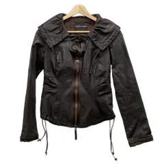 EMPORIOARMANI(エンポリオアルマーニ) ブルゾン サイズ38 S レディース - ダークブラウン 長袖/レザー/冬