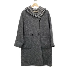 DAMAcollection(ダーマコレクション) コート サイズ1 S レディース - グレー×白×ネイビー 長袖/リバーシブル/チェック柄/冬