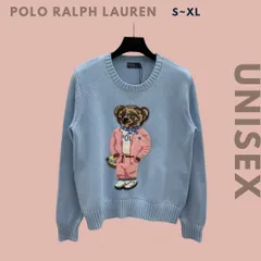 POLO Ralph Lauren ポロラルフローレン ポロベア ニットトップス ブルー メンズ レディース ユニセックス 長袖 輸入