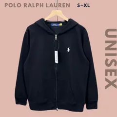 POLO Ralph Lauren ポロラルフローレン ロゴフーディー フード付きジップアップパーカー ブラック 黒 メンズ レディース ユニセックス 長袖 輸入