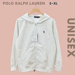 POLO Ralph Lauren ポロラルフローレン ロゴフーディー フード付きジップアップパーカー グレー メンズ レディース ユニセックス 長袖 輸入