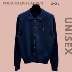 POLO Ralph Lauren ポロラルフローレン ロゴボタンニットシャツカーディガン ニットトップス  ネイビー メンズ レディース ユニセックス 長袖 輸入
