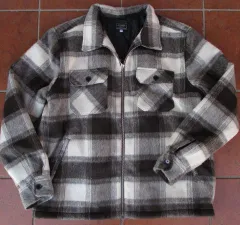 特価!ビッグマイクの新作!人気商品!1890年アメリカ:イリノイ州で創業!オンブレチェックの中綿入りジャケット!BIG MIKE(USA)オンブレチェック・起毛キルティングジャケット(ブラウン系)