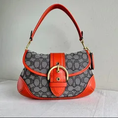 NWT COACH Soho Flap Shoulder Bag in Signature Jacquard & Leather Sun Orange