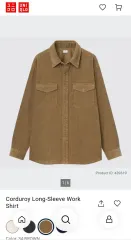 UNIQLO ユニクロ コーデュロイ ロングスリーブ ウォーク ワーク シャツ m