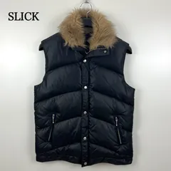 SLICK 00s y2k archive fur down vest 2 M スリック ファーダウンベスト 光沢 平成 お兄系 アーカイブ 短丈