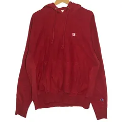 ヴィンテージ Champion REVRSE WEAVE/チャンピオンリバースウィーブ パーカー フーディー プルオーバー オーバーサイズ ビッグシルエット PAKISTAN製 メンズ L レッド