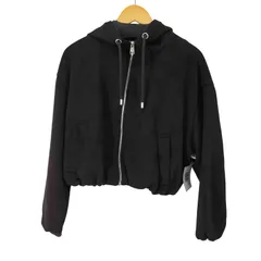 ザラ ZARA フェイクスエード クロップド ジャケット レディース import：M 